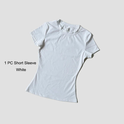 Sports Sets Fitness Hip-lifting Tight Top Short Sleeve Running Workout Gym Shorts Tracksuits For Women Breathable Sports Suits