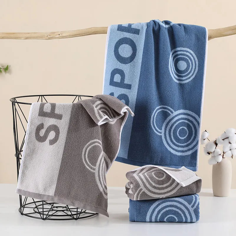 Pure cotton sport towel, soft and breathable, absorbent towel suitable for yoga, sports, gym, exercise, and more activities