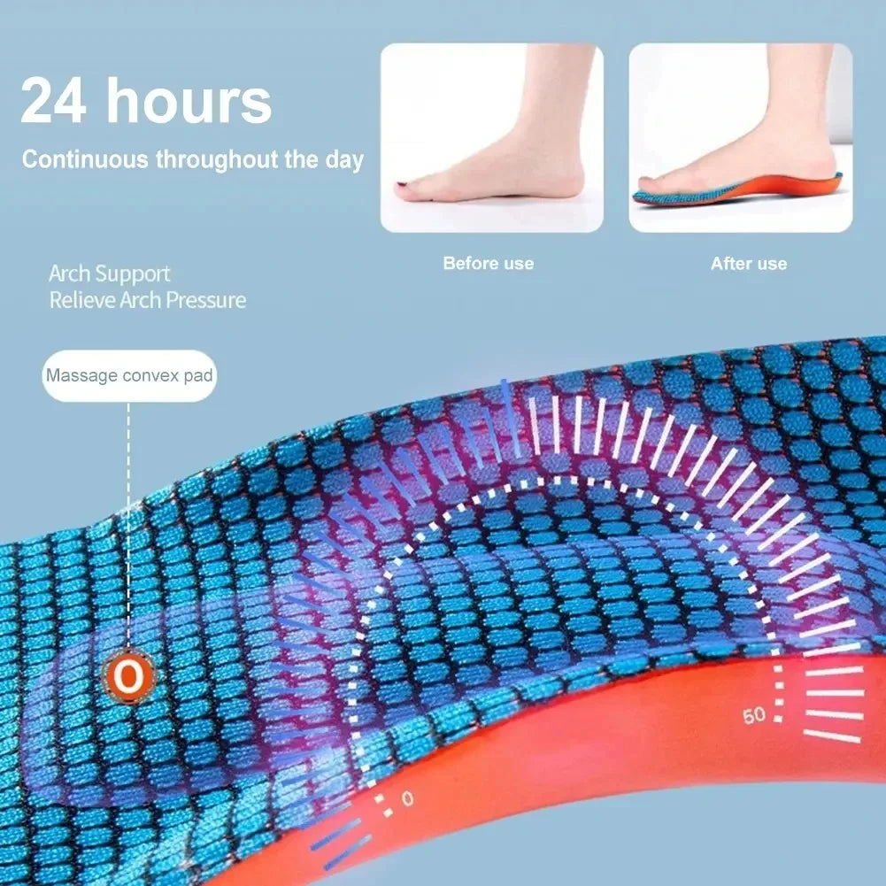 Sport Insoles for Shoes Sole Shock Absorption  Breathable Cushion Running Insoles for Feet Man Women Orthopedic Insoles